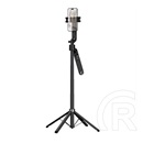Hoco k32 szelfibot (univerzális, tripod állvány, automata arckövetés, bluetooth távkioldó, 95cm, 4.5-7.0" méret) fekete