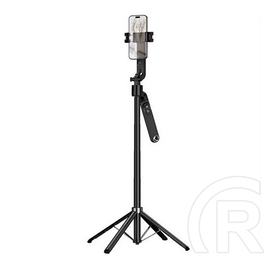 Hoco k32 szelfibot (univerzális, tripod állvány, automata arckövetés, bluetooth távkioldó, 95cm, 4.5-7.0" méret) fekete