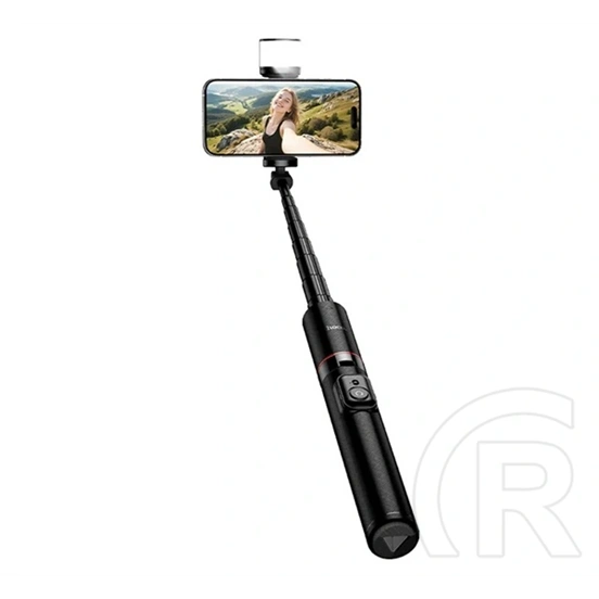 Hoco k34 tripod állvány (univerzális, állítható, 136cm, 4.5-7" méret, led fény) fekete