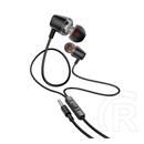 Hoco m107 fülhallgató sztereo (3.5mm jack, mikrofon, felvevő gomb) fekete