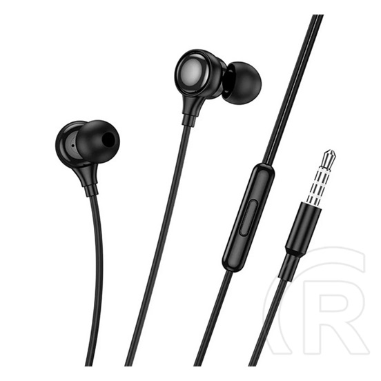 Hoco m116 fülhallgató sztereo (3.5mm jack, mikrofon, felvevő gomb) fekete