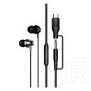 Hoco m119a fülhallgató sztereo (3.5mm jack/type-c, mikrofon, felvevő gomb) fekete