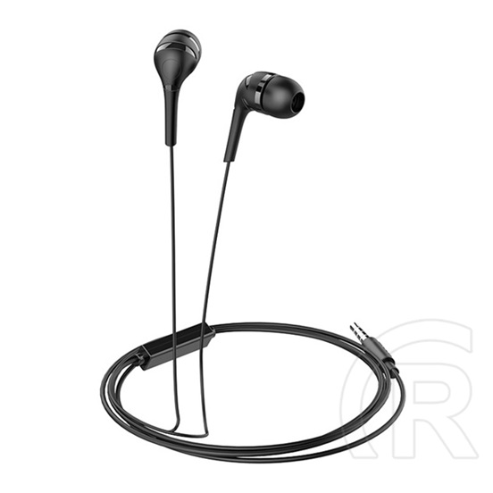 Hoco m40 fülhallgató sztereo (3.5mm jack, mikrofon, felvevő gomb) fekete