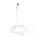 Hoco m61 fülhallgató mono (3.5mm jack, mikrofon, felvevő gomb, 120cm) fehér