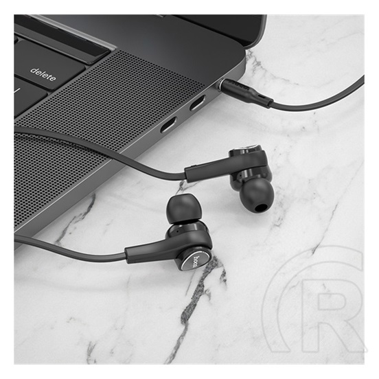 Hoco m66 fülhallgató sztereo (3.5mm jack, mikrofon, felvevő gomb, hangerő szabályozó) fekete