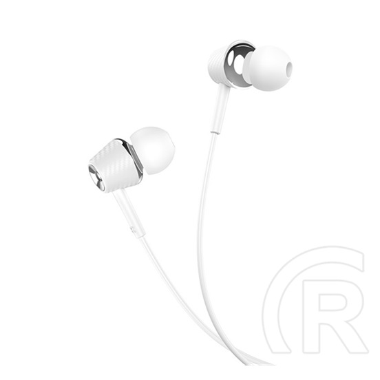 Hoco m70 fülhallgató sztereo (3.5mm jack, mikrofon, felvevő gomb) fehér