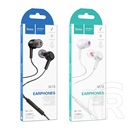 Hoco m78 fülhallgató sztereo (3.5mm jack, mikrofon, felvevő gomb, hangerőszabályzó, törésálló kábel) fehér