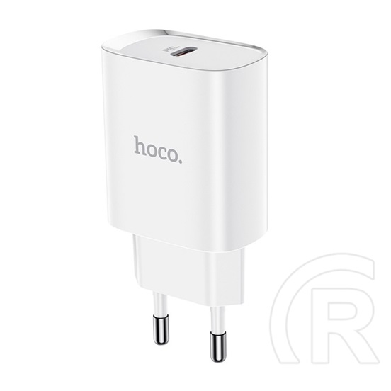 Hoco n14 hálózati töltő (USB-C aljzat, 20W, fehér)