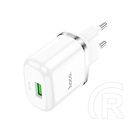 Hoco n3 hálózati töltő usb aljzat (5v / 3000 ma, 18w, qc 3.0, gyorstöltés támogatás) fehér