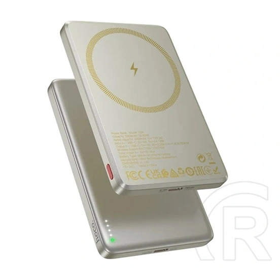 Hoco q26 vésztöltő type-c aljzat (5000mah, 20w, pd gyorstöltő, magsafe) narancssárga