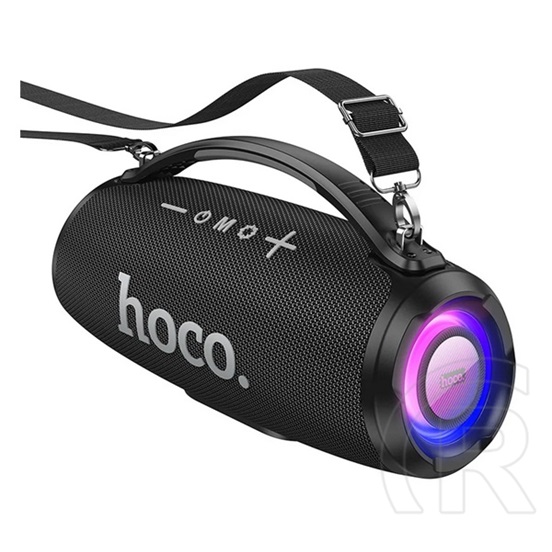 Hoco surge bluetooth hordozható hangszóró (v5.3, 4500mah belső akku, usb, aux kimenet, led jelzés + vállpánt) fekete