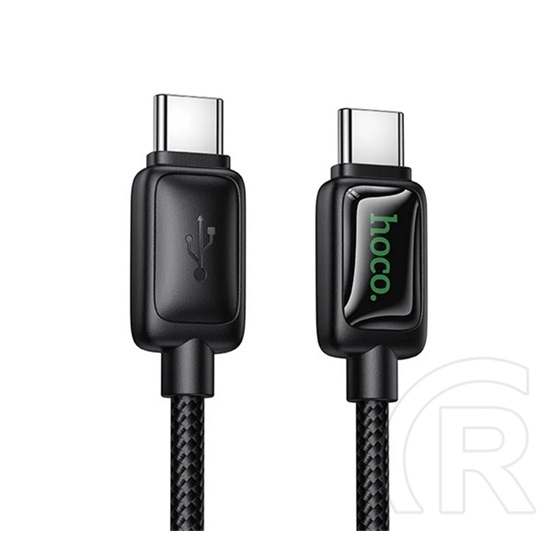 Hoco u146 adatkábel (type-c - type-c, 60w, pd gyorstöltő, led kijelző, 120cm) fekete