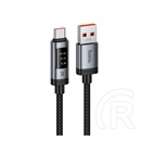 Hoco u148 adatkábel (usb - type-c, 100w, pd gyorstöltő, led kijelző, 120cm) fekete