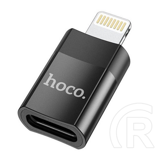Hoco ua17 adapter (type-c aljzat - lightning 8pin, adatátvitel és töltés) fekete