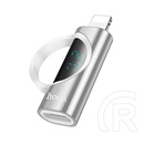 Hoco ua32b adapter (type-c aljzat - lightning, adatátvitel és töltés, led kijelző) ezüst