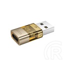 Hoco ua36c adapter (usb - type-c aljzat, adatátvitel és töltés, otg) fekete