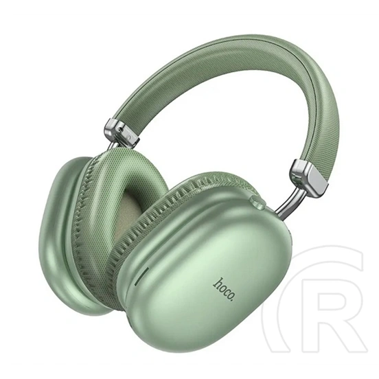 Hoco w35 max bluetooth fejhallgató sztereo (v5.4, aktív zajszűrő, tf kártyaolvasó, 3.5mm jack aljzat) világoszöld