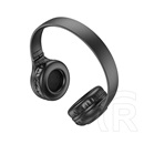 Hoco w41 bluetooth fejhallgató sztereo(v5.3, mikrofon, kártyaolvasó, összehajtható, 3.5mm jack aljzat)fekete