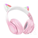 Hoco w42 bluetooth fejhallgató sztereo (v5.3, tf kártyaolvasó, 3.5mm jack aljzat, gyerek méret) rózsaszín