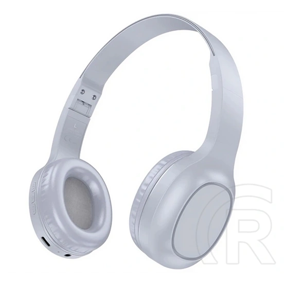 Hoco w46 bluetooth fejhallgató sztereo (v5.3, összehajtható, 3.5mm jack aljzat) világosszürke