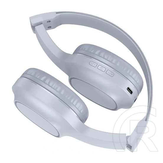 Hoco w46 bluetooth fejhallgató sztereo (v5.3, összehajtható, 3.5mm jack aljzat) világosszürke