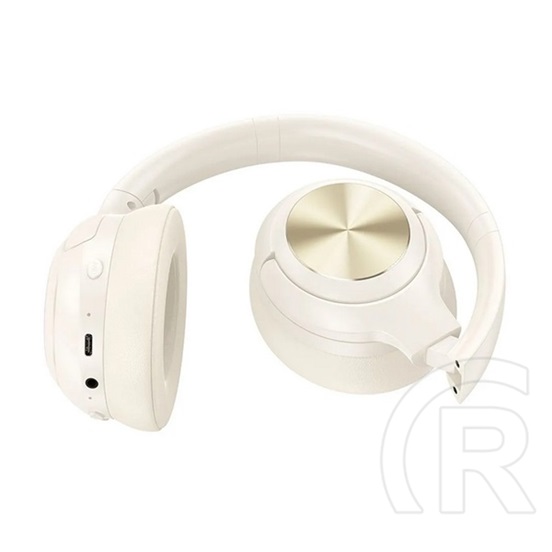 Hoco w54 bluetooth fejhallgató sztereo (v5.4, aktív zajszűrő, 3.5mm jack aljzat) krém