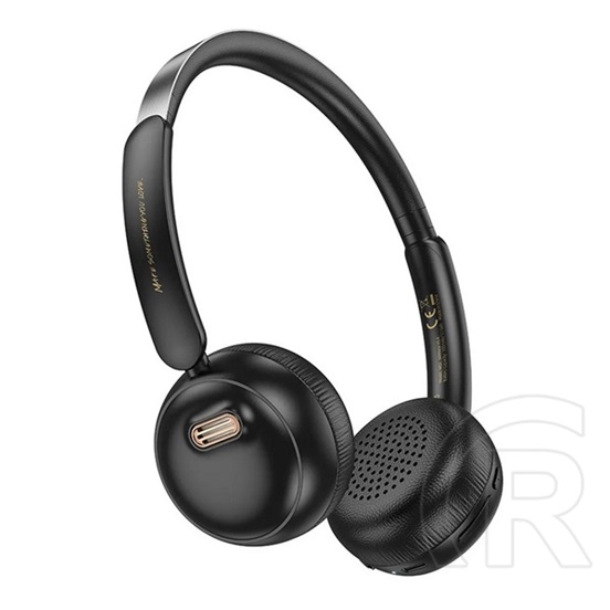 Hoco w62 bluetooth fejhallgató sztereo (v5.3, mikrofon, 3.5mm jack aljzat) fekete