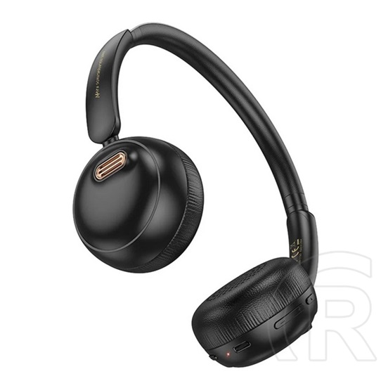 Hoco w62 bluetooth fejhallgató sztereo (v5.3, mikrofon, 3.5mm jack aljzat) fekete