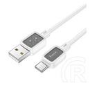 Hoco x108 adatkábel (usb - type-c, 3a, gyorstöltő, 100cm) fehér