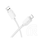 Hoco x113 adatkábel (usb - lightning, 2.4a, gyorstöltő, 100cm) fehér