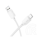 Hoco x113 adatkábel (usb - type-c, 3a, gyorstöltő, 100cm) fehér