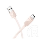 Hoco x114 adatkábel (usb - type-c, 3a, gyorstöltő, 100cm) rózsaszín