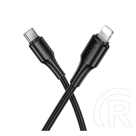 Hoco x120 adatkábel (type-c - lightning, 27w, pd gyorstöltő, 100cm) fekete