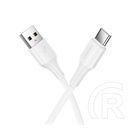 Hoco x120 adatkábel (usb - type-c, 15w, gyorstöltő, 100cm) fehér