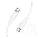 Hoco x124 adatkábel (type-c - type-c, 60w, gyorstöltő, 100cm) fehér