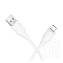 Hoco x124 adatkábel (usb - lightning, 2.4a, gyorstöltő, 100cm) fehér