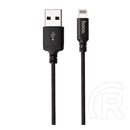 Hoco  x14 adatátviteli kábel és töltő (usb - lightning 8pin, gyorstöltés támogatás, 100cm, cipőfűző minta) fekete