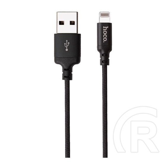 Hoco X14 adat- és töltőkábel (USB-A dugó / Lightning 8 pin dugó, 1 m, fekete)