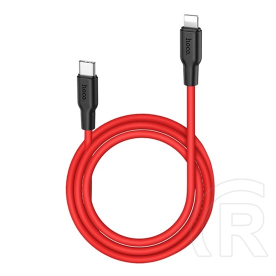 Hoco  x21 adatkábel és töltő (type-c - lightning 8pin, 3a, 20w, pd gyorstöltés támogatás, 100cm) piros