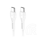 Hoco x37 adatkábel (type-c - type-c, 60w, 100cm, törésgátló) fehér