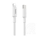 Hoco X56 adat- és töltőkábel (USB-C dugó / Lightning 8 pin dugó, 3A, 1 m, fehér)