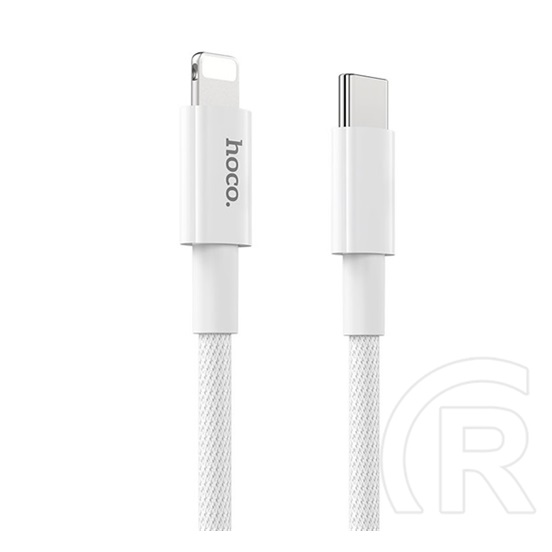 Hoco X56 adat- és töltőkábel (USB-C dugó / Lightning 8 pin dugó, 3A, 1 m, fehér)
