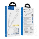 Hoco X56 adat- és töltőkábel (USB-C dugó / Lightning 8 pin dugó, 3A, 1 m, fehér)