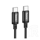 Hoco x89 adatkábel (type-c - type-c, 60w, pd gyorstöltő 3.0, cipőfűző, 200cm) fekete