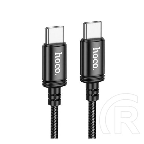 Hoco x89 adatkábel (type-c - type-c, 60w, pd gyorstöltő 3.0, cipőfűző, 200cm) fekete