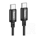 Hoco x91 adatkábel (type-c - type-c, 3a, 60w, pd gyorstöltő, 300cm, cipőfűző) fekete