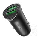 Hoco z39 autós töltő 2 usb aljzat (18w, qc 3.0, gyorstöltés támogatás) fekete