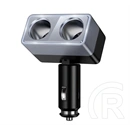 Hoco z65 szivargyújtó adapter (elosztó, 2 szivargyújtó aljzat, 240w) fekete
