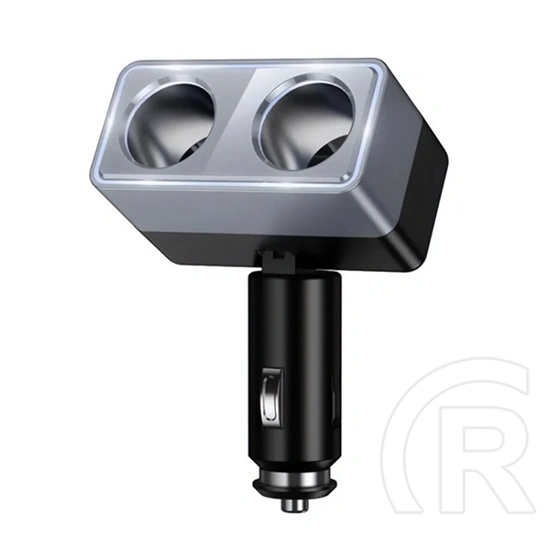 Hoco z65 szivargyújtó adapter (elosztó, 2 szivargyújtó aljzat, 240w) fekete
