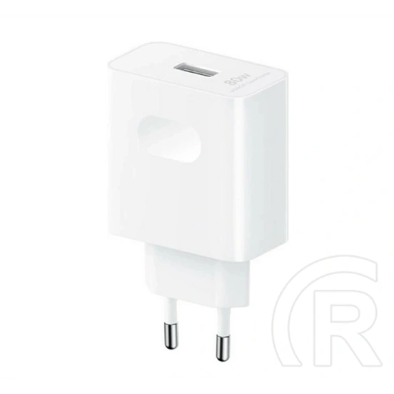 Honor supercharger hálózati töltő usb aljzat (80w, gyorstöltő, oem) fehér